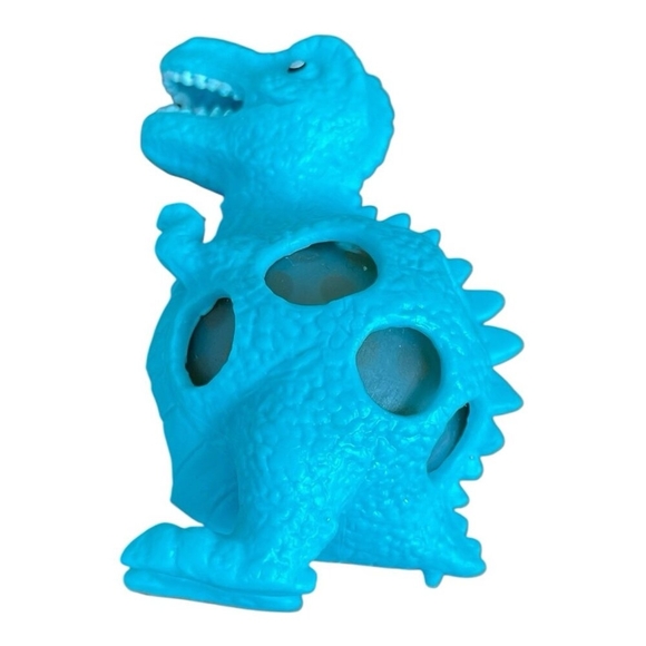 Pair of 3" Squeeze Ball Mesh Dinosaur Toys Anti Stress Dinosaurs - Picture 7 of 8